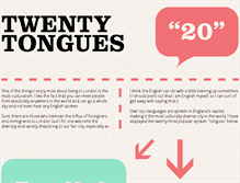 Tablet Screenshot of 20tongues.simonfosterdesign.com